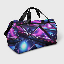 Спортивная сумка Фиолетовые абстрактные треугольники