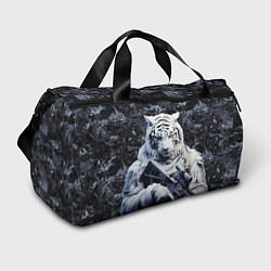 Спортивная сумка Белый тигр солдат зима