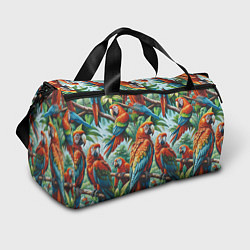 Спортивная сумка Попугаи Ара - тропики джунгли