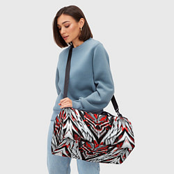 Сумки спортивные Агрессивный череп белый и красный, цвет: 3D-принт — фото 2