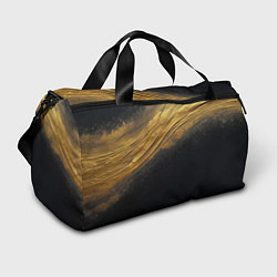 Спортивная сумка Черная текстура с золотистым напылением