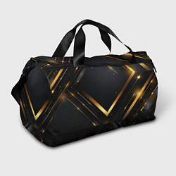 Сумки спортивные Gold luxury black abstract, цвет: 3D-принт