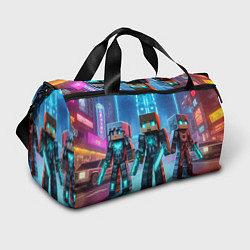 Спортивная сумка Minecraft - ai art neon