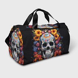 Спортивная сумка Bright colors and a skull