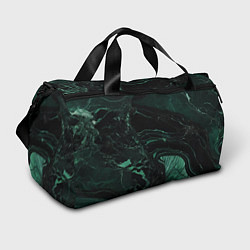 Спортивная сумка Черно-зеленый мрамор