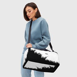 Сумки спортивные Warthunder чёрно белые краски гейм, цвет: 3D-принт — фото 2