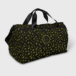 Спортивная сумка Twenty one pilots pattern rock yellow