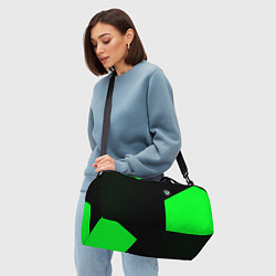 Сумки спортивные Skoda pattern sport green, цвет: 3D-принт — фото 2
