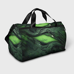 Спортивная сумка Разрез на зеленой абстракции