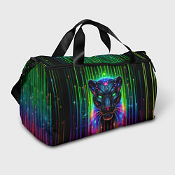 Спортивная сумка Неоновая цифровая пантера