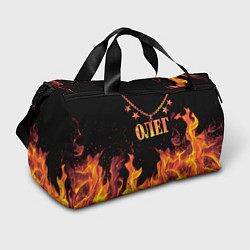 Спортивная сумка Олег - имя в огне