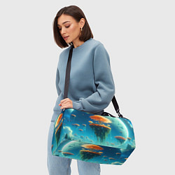 Сумки спортивные Сказочное космическое дерево - нейросеть, цвет: 3D-принт — фото 2