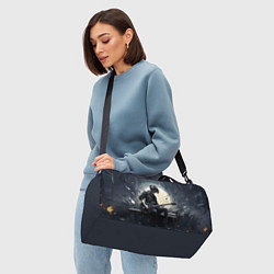 Сумки спортивные Играющий на гитаре в свете Луны музыкант, цвет: 3D-принт — фото 2