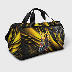 Спортивная сумка Пикачу на красном мотоцикле