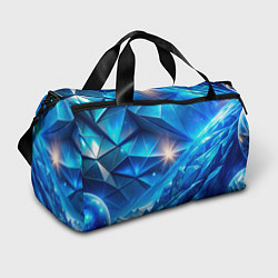 Спортивная сумка Синяя объемная абстракция со вспышкой