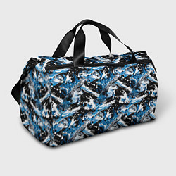 Спортивная сумка Выдры в речке на волнах - паттерн