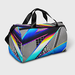 Спортивная сумка Neon stripes geometry