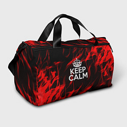 Спортивная сумка Keep calm flame red