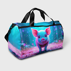 Сумки спортивные Свинка в розовом свете, цвет: 3D-принт