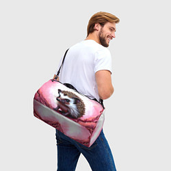 Сумки спортивные Ежик в розовом свете, цвет: 3D-принт — фото 2