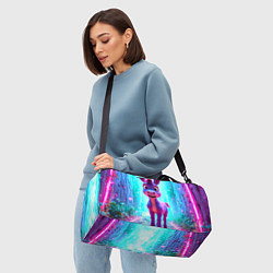 Сумки спортивные Ослик в неоновых искрах, цвет: 3D-принт — фото 2