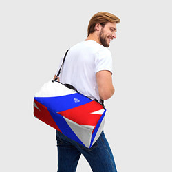 Сумки спортивные Герб Российского государства на фоне цветов флага, цвет: 3D-принт — фото 2