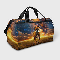 Спортивная сумка Немецкий боксер и звездное небо
