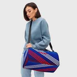 Сумки спортивные Россия на фоне цветов флага, цвет: 3D-принт — фото 2