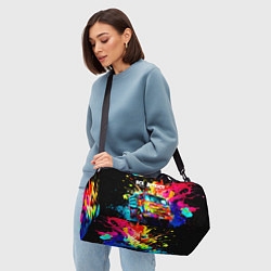 Сумки спортивные Все дуреют с этих дальнобойщиков, цвет: 3D-принт — фото 2