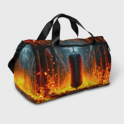 Спортивная сумка Боксерская груша в огне