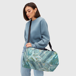 Сумки спортивные Холодный голубой абстракция, цвет: 3D-принт — фото 2