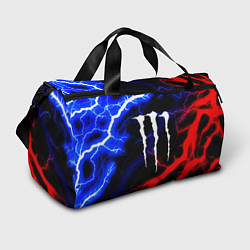 Сумки спортивные Monster energy молнии неон, цвет: 3D-принт