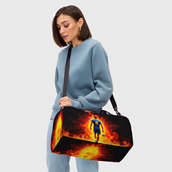 Сумки спортивные Волейболист в огне, цвет: 3D-принт — фото 2