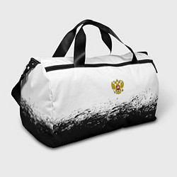 Спортивная сумка Россия черно белые краски