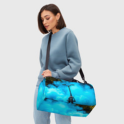 Сумки спортивные Самокат в синем дыму, цвет: 3D-принт — фото 2