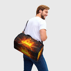 Сумки спортивные Сапборд в огне, цвет: 3D-принт — фото 2