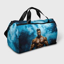 Спортивная сумка Бодибилдер в синем дыму