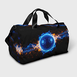 Спортивная сумка Гандбольный мяч в синем пламени