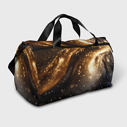 Спортивная сумка Блестящая текстура кофейного цвета
