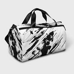 Спортивная сумка Брызги и штрихи черной краски