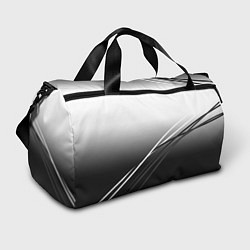 Спортивная сумка Градиент с полосами из белого в тёмный