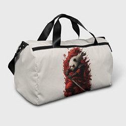 Сумки спортивные Демоническая панда самурай - нейроарт, цвет: 3D-принт