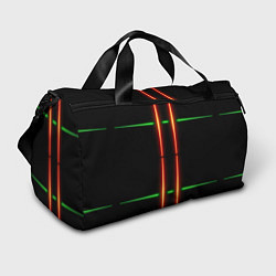 Сумки спортивные Neon green black red line, цвет: 3D-принт