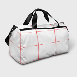 Сумки спортивные Color white red stripes, цвет: 3D-принт