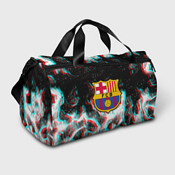 Спортивная сумка Barcelona огонь глитч