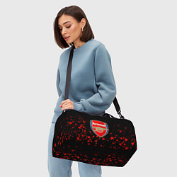 Сумки спортивные Арсенал красные краски всплеск, цвет: 3D-принт — фото 2