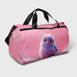 Спортивная сумка Милая фиолетовая птичка