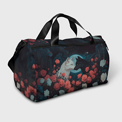 Сумки спортивные Влюбленные волки, цвет: 3D-принт