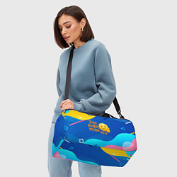 Сумки спортивные Это рофл если что - смайлик, цвет: 3D-принт — фото 2