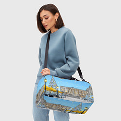 Сумки спортивные Новогодний день в Москве, цвет: 3D-принт — фото 2
